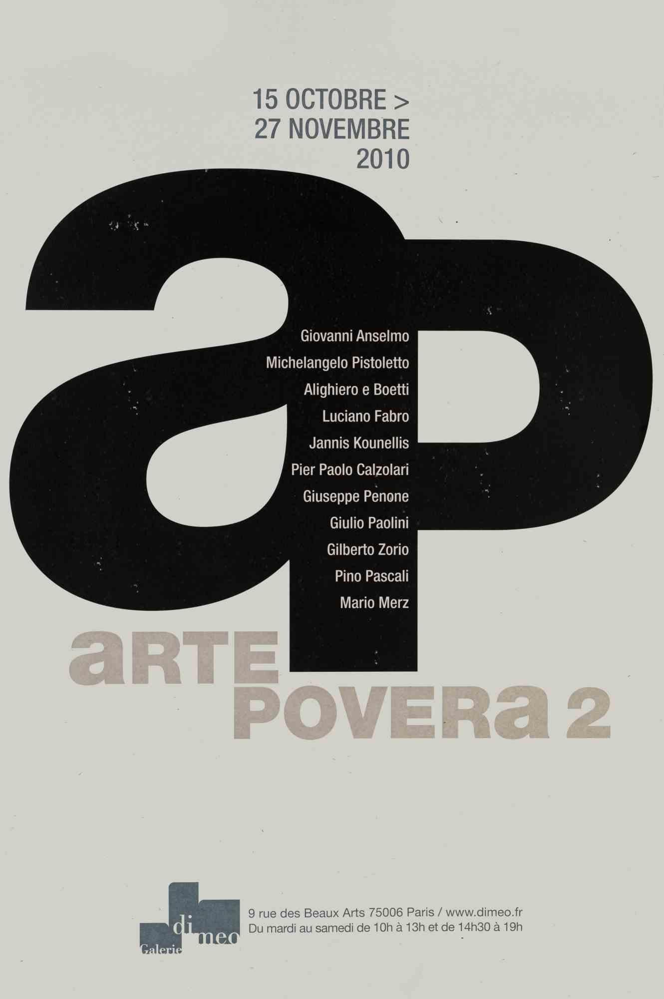 Figurative Print de Unknown - Exposición Arte Povera 2 - Galerie Di Meo, París - 2010