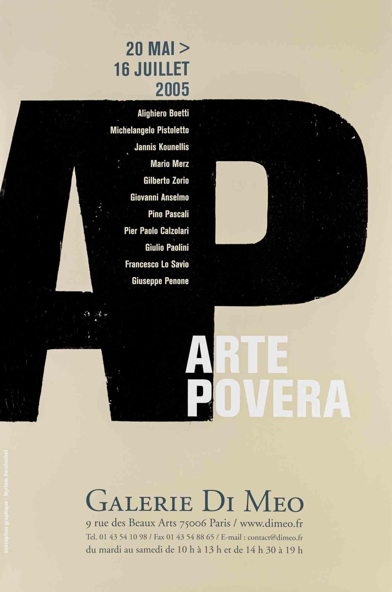 Abstract Print de Unknown - Exposición de Arte Povera - Galerie Di Meo, París - Offset - 2005