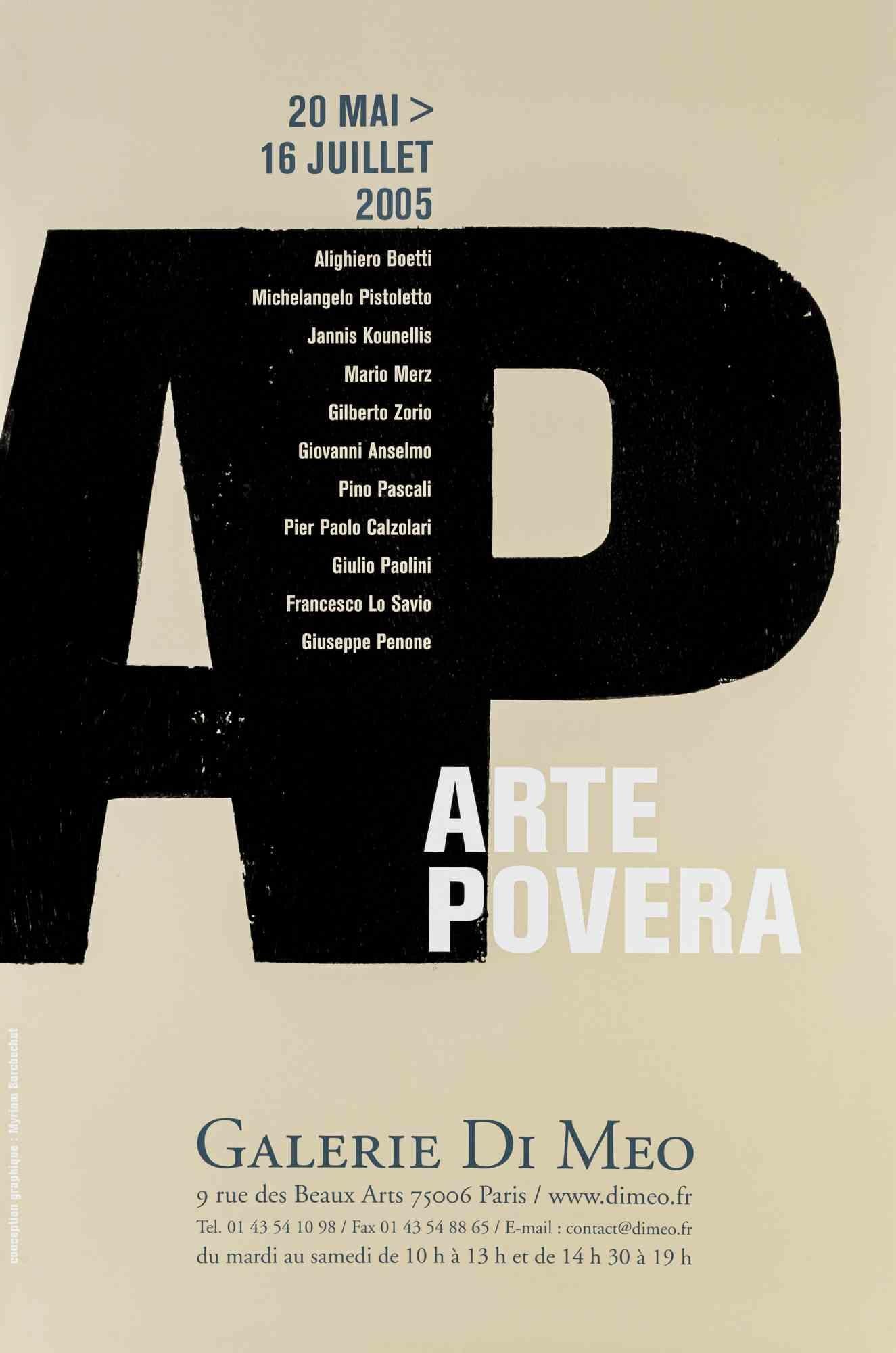 Unknown Figurative Print -  Arte Povera Exhibition - Galerie Di Meo, Paris - Poster - 2005