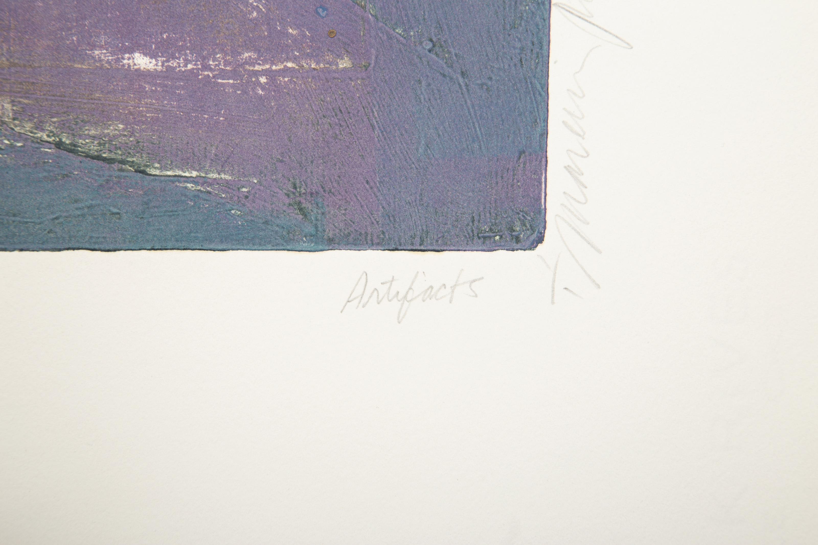 Artifacts II, Abstract Monoprint and mixed media by Manuel Rodriguez Jr. For Sale 2
