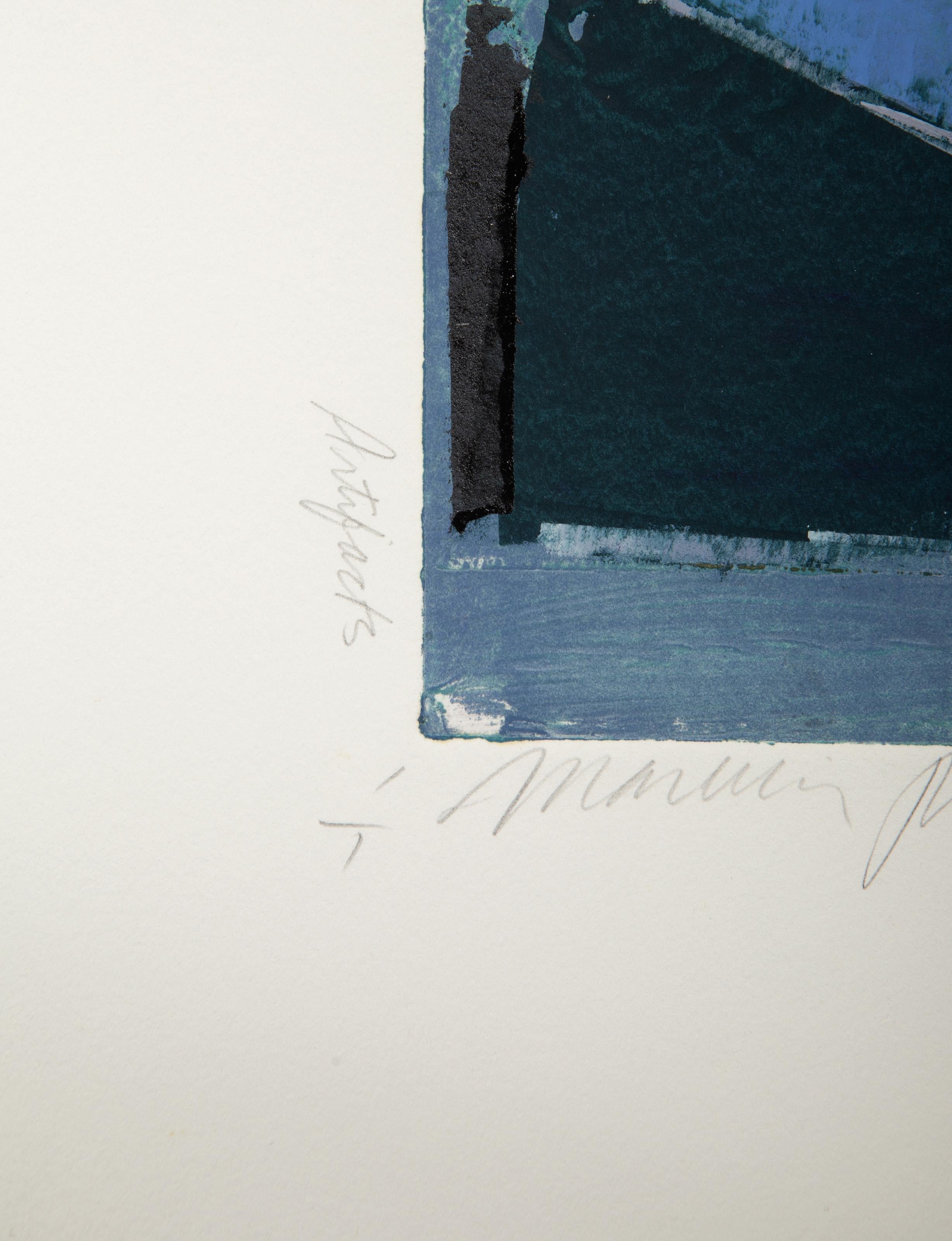 Artifacts VI, Monoimpression et techniques mixtes de Manuel Rodriguez Jr. en vente 3