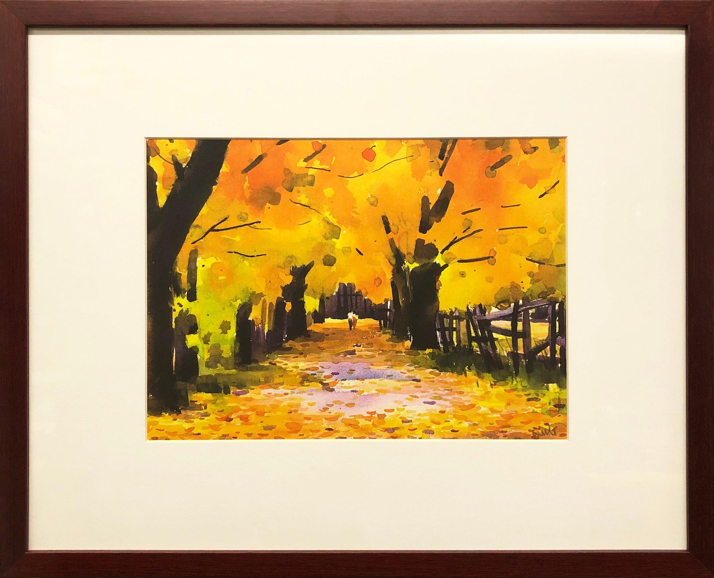 ARTIST UNKNOWN 'Fall Scene' - Print by Unknown