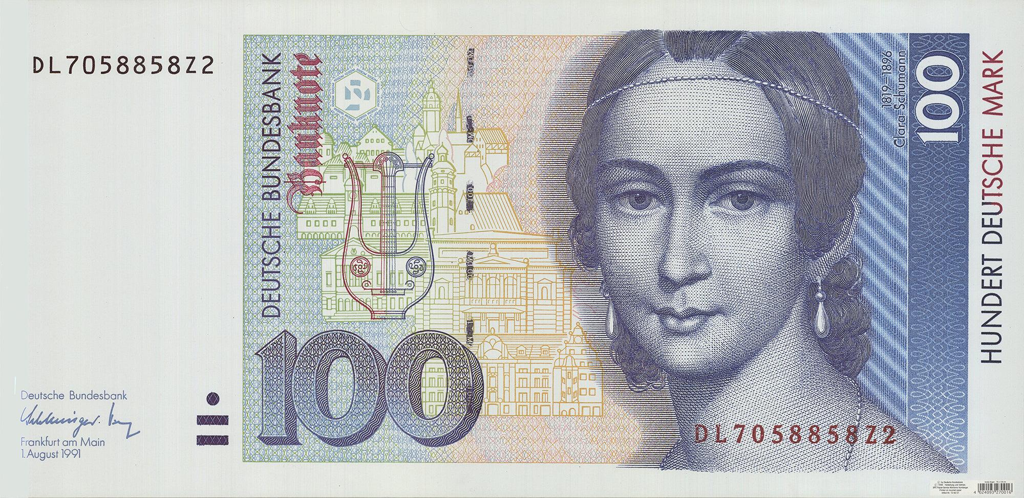 L'artiste inconnu Undert Deutsche Mark (Hundert Deutsche Mark) 1995 - Lithographie offset - Print de Unknown