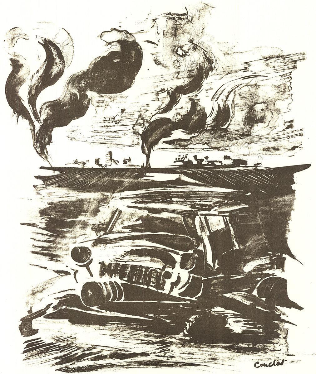 ARTIST UNKNOWN 'Requiem for General Moteur' 1968 - Contemporary Print by Unknown