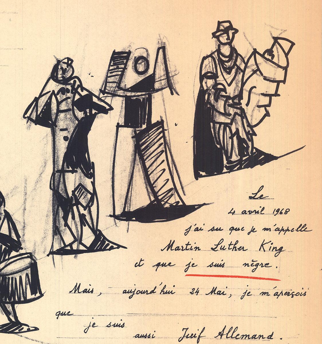 ARTIST UNKNOWN 'Student Protest Poster' 1968- Lithograph For Sale 1