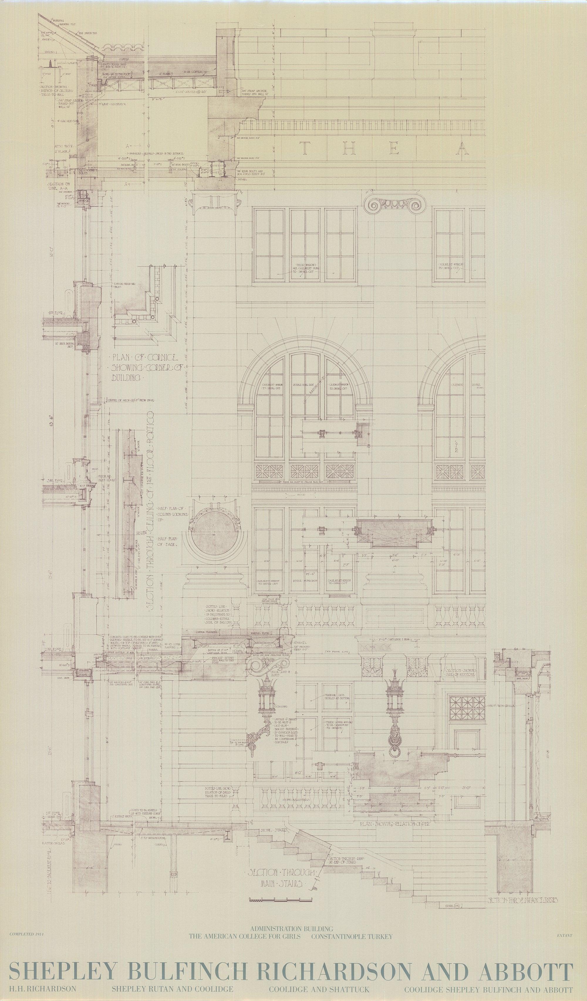 ARTISTA DESCONOCIDO 'The American College for Girls. Turquía'- Litografía offset - Print de Unknown