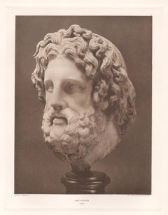Asclepios, British Museum Greek Roman Classical sculpture photogravure