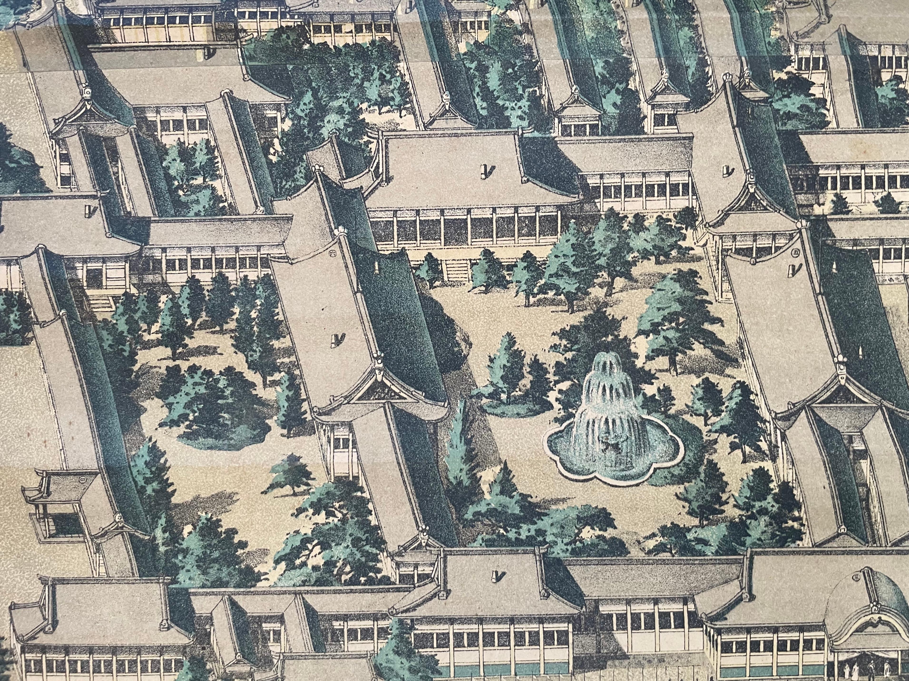Asian City, Print, Scroll For Sale 4