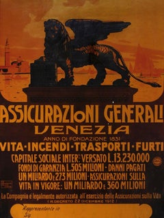 Assicurazioni Generali Affiche - Vintage Offset Poster - 20th Century