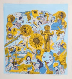 Astral Symbology Retouche, Modern Screenprint by Biagio Civale