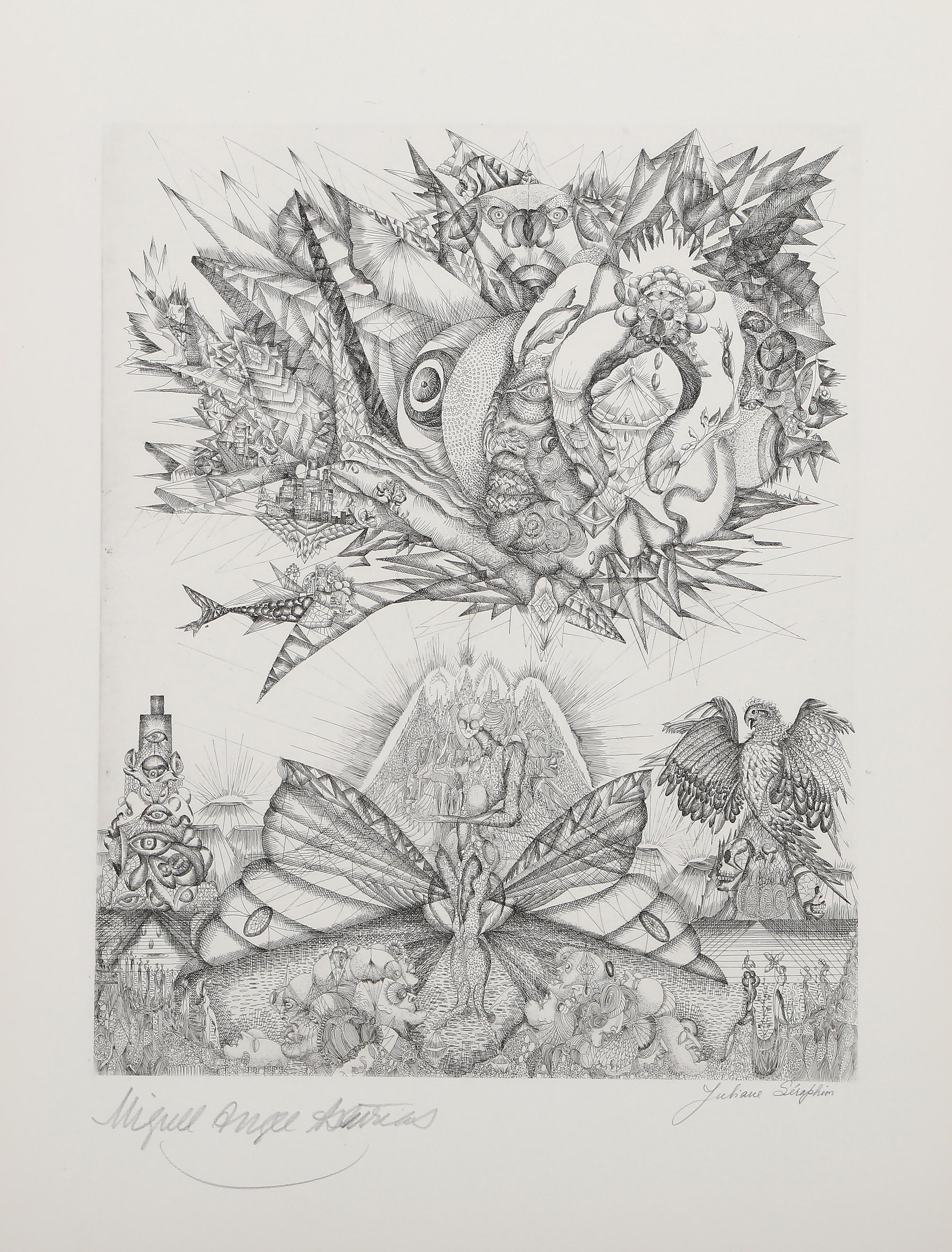 Asturias II, gravure surréaliste de Juliana Seraphim en vente 3