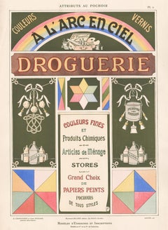 Attributs Au Pochoir, antique French pochoir advertising paints