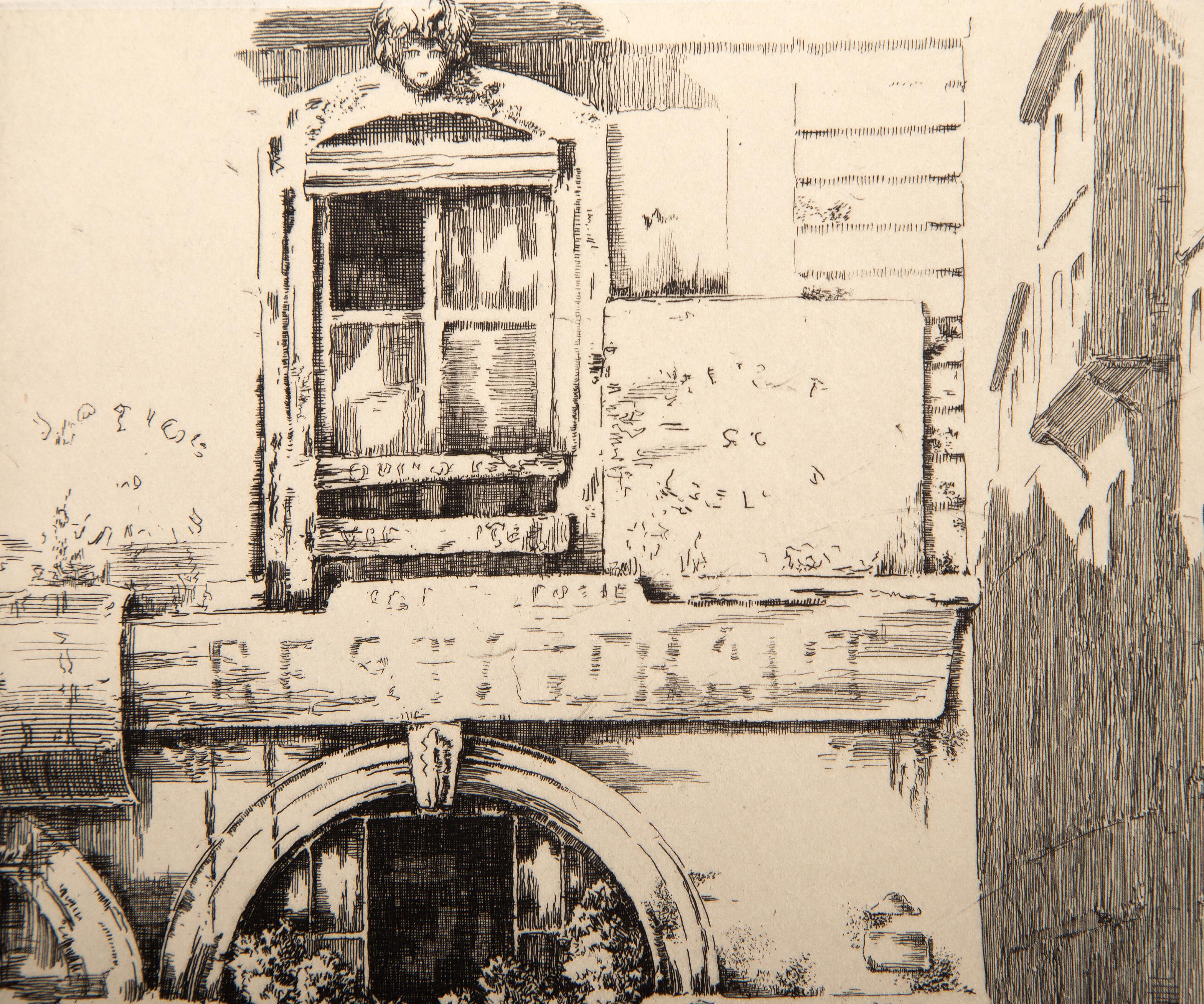 Au Petit Dunkerque, Modern Etching by Ernest Laborde For Sale 1
