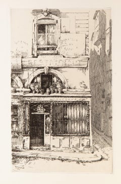 Au Petit Dunkerque, Modern Etching by Ernest Laborde