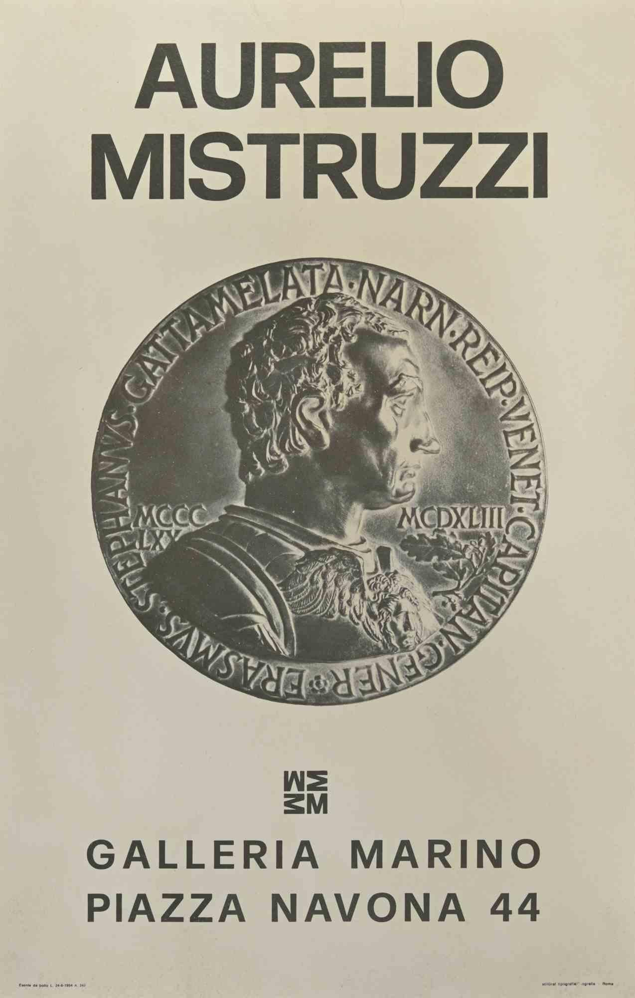 Unknown Figurative Print - Aurelio Mistruzzi - Exhibition Poster - Offset Print - 20th Century