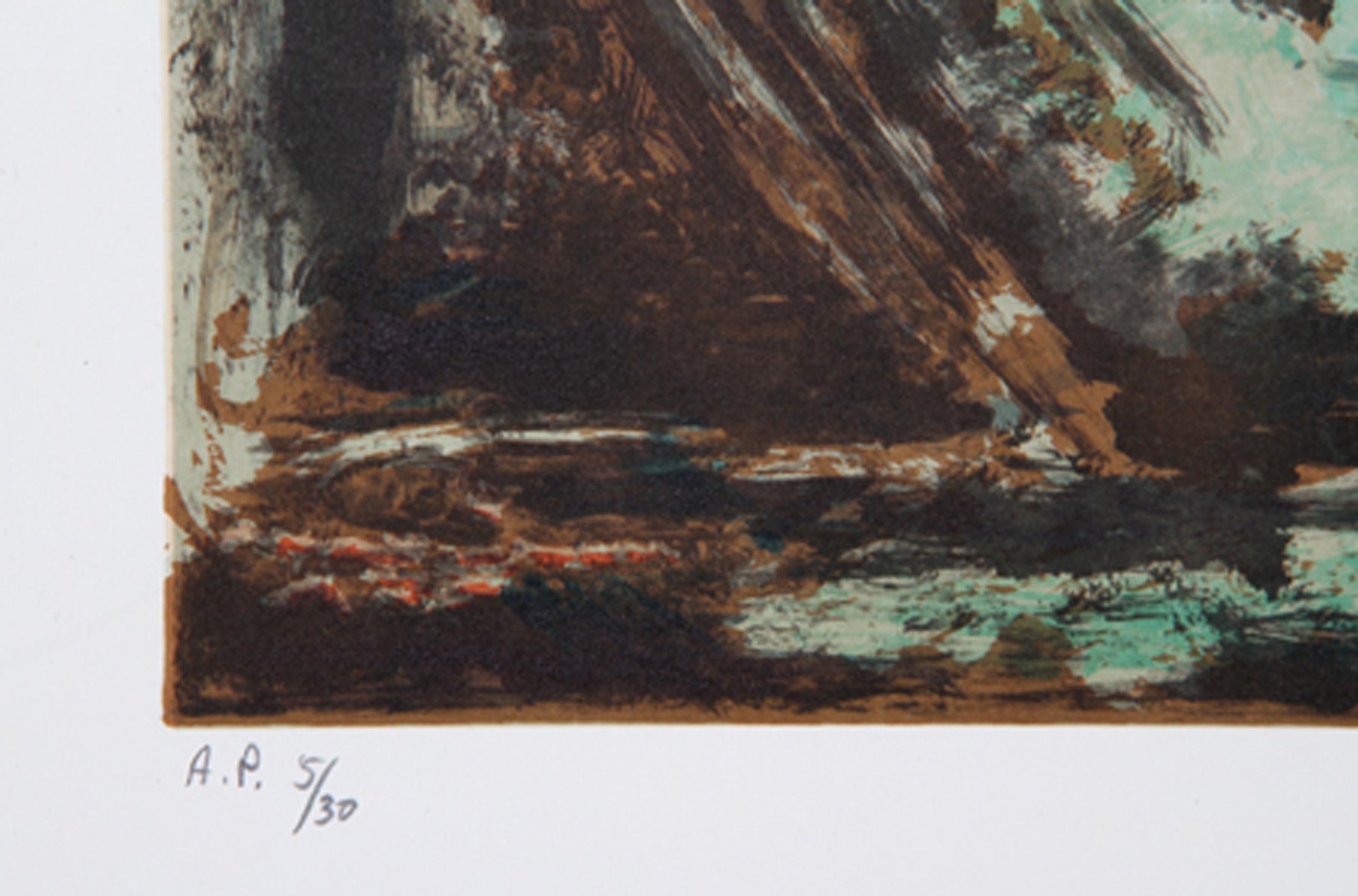 Avignon Bouquet, Modern Lithograph by Lloyd Lozes Goff - Print by Unknown