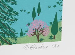 Balloon Cruise, Folk Art Screenprint by Jack Hofflander