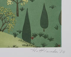 Balloon Trips, Folk Art Screenprint by Jack Hofflander