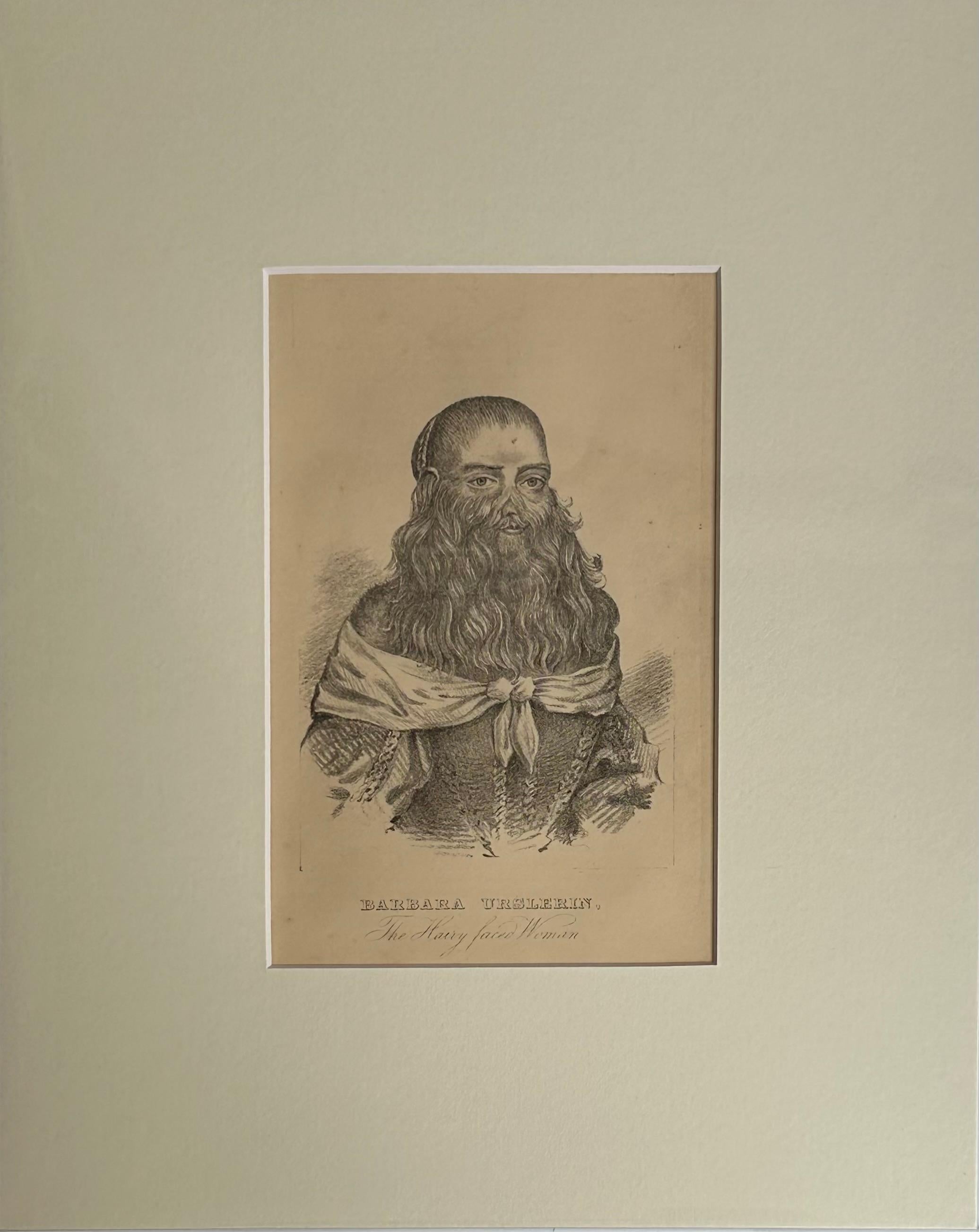 Barbara Urslerin - La mujer de la cara peluda - Print de Unknown