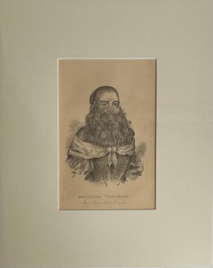 The Hairy Faced Woman Engraving, 19th Century, Unframed, 18x11 cm