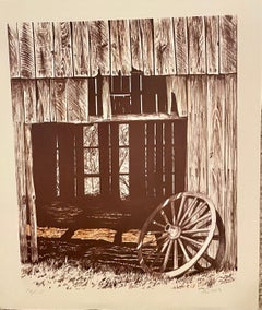 "Granero y rueda de carro"  del artista Jowis