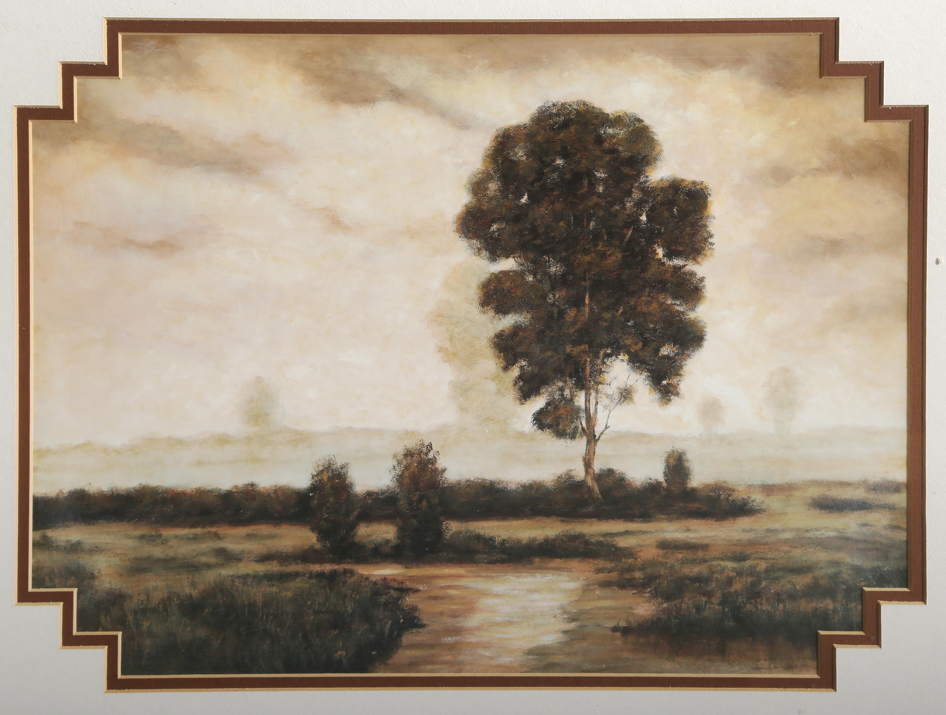 Barren Wetlands, affiche impressionniste d'un artiste inconnu - Print de Unknown