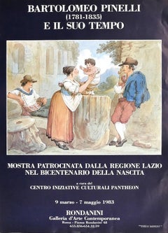 Bartolomeo Pinellis Ausstellung - Original Offsetplakat - 1983