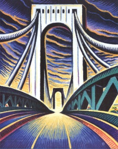 BASCOVE 'Crossing' Vintage Transit Poster, Late 20th Century Print