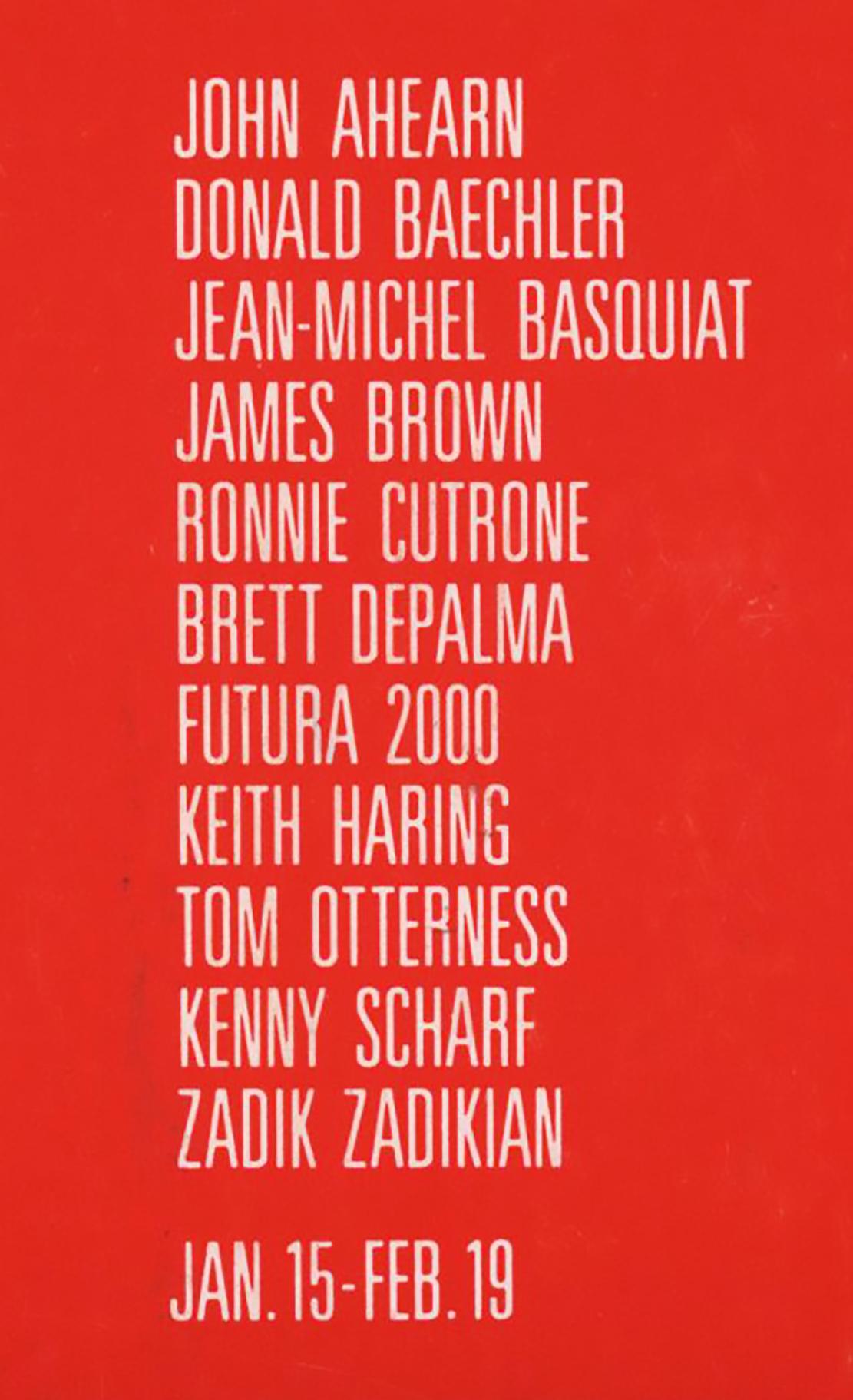 Basquiat Keith Haring Tony Shafrazi Gallery 1983 (Tony Shafrazi Champions) - Pop Art Print by Unknown