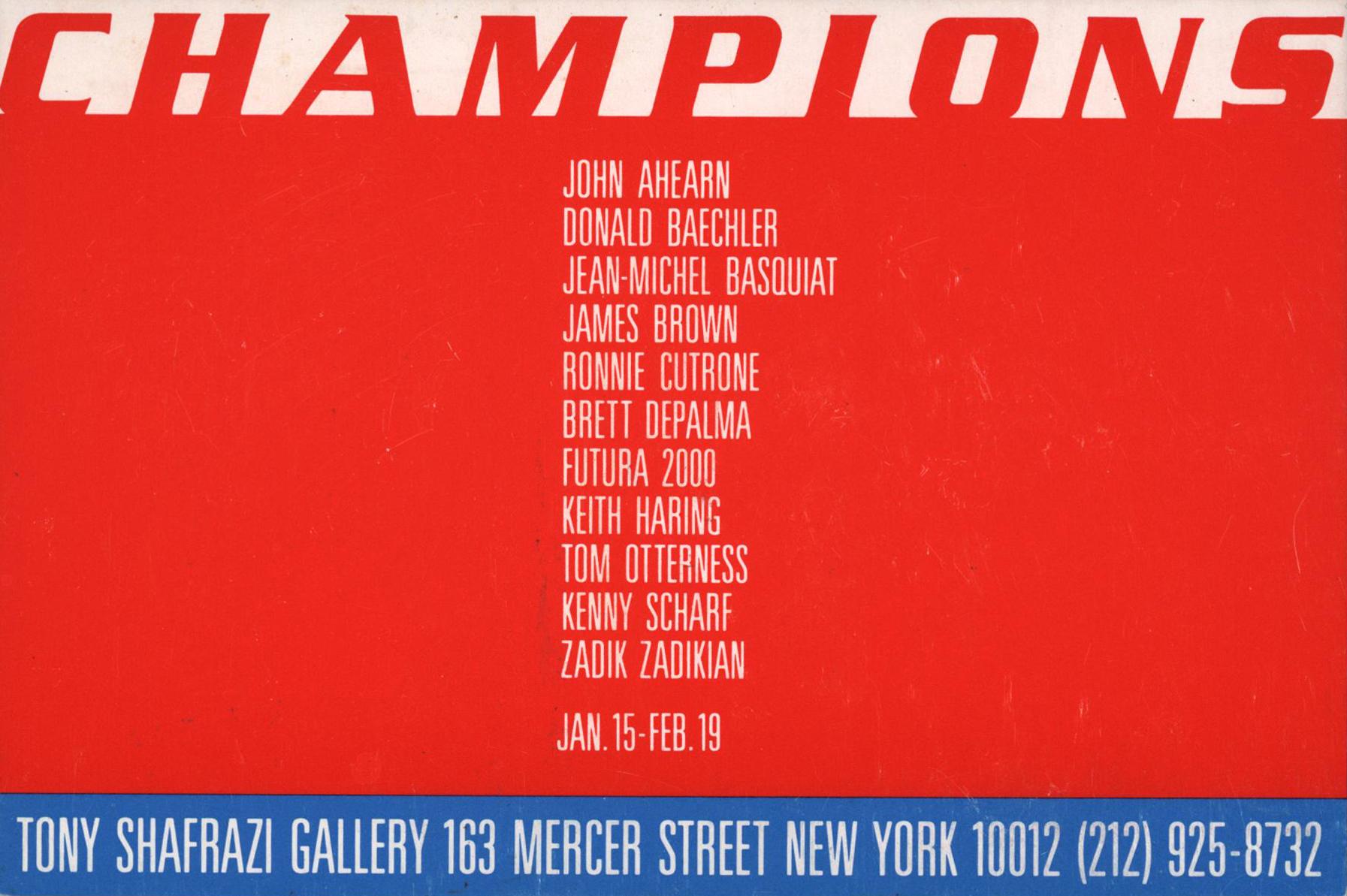 Basquiat Keith Haring Galería Tony Shafrazi 1983 (Tony Shafrazi Champions)