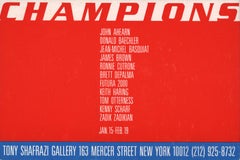 Basquiat Keith Haring Tony Shafrazi Gallery 1983 (Tony Shafrazi Champion)