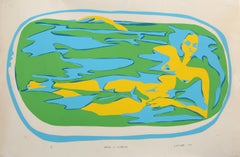 Bathing in Distortions, Modern Screenprint by AM Elder