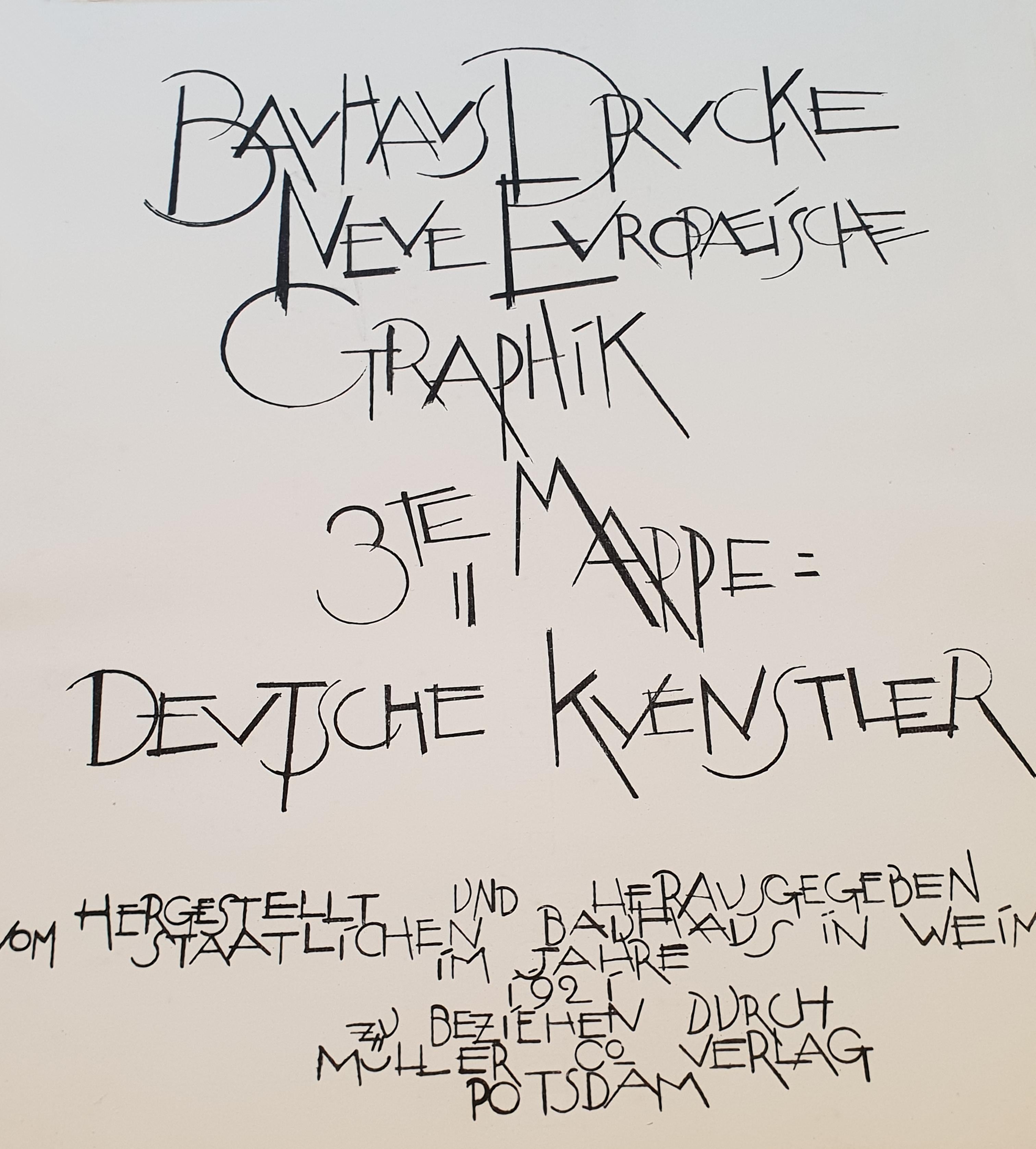 Le Bauhaus « Neuf europische Graphik », troisième portefeuille d'artistes allemands