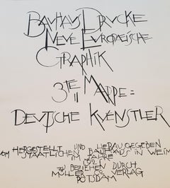 Le Bauhaus « Neuf europische Graphik », troisième portefeuille d'artistes allemands