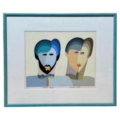 "Bearded Laddie" Cubist Lithograph by Marso