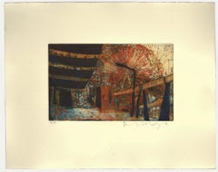 Bernhard Vogel (b.1961) - 2002 Etching, Funfair in Vienna, Austria