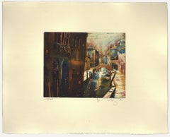 Bernhard Vogel (b.1961) - 2002 Etching, Venice Canal, Italy