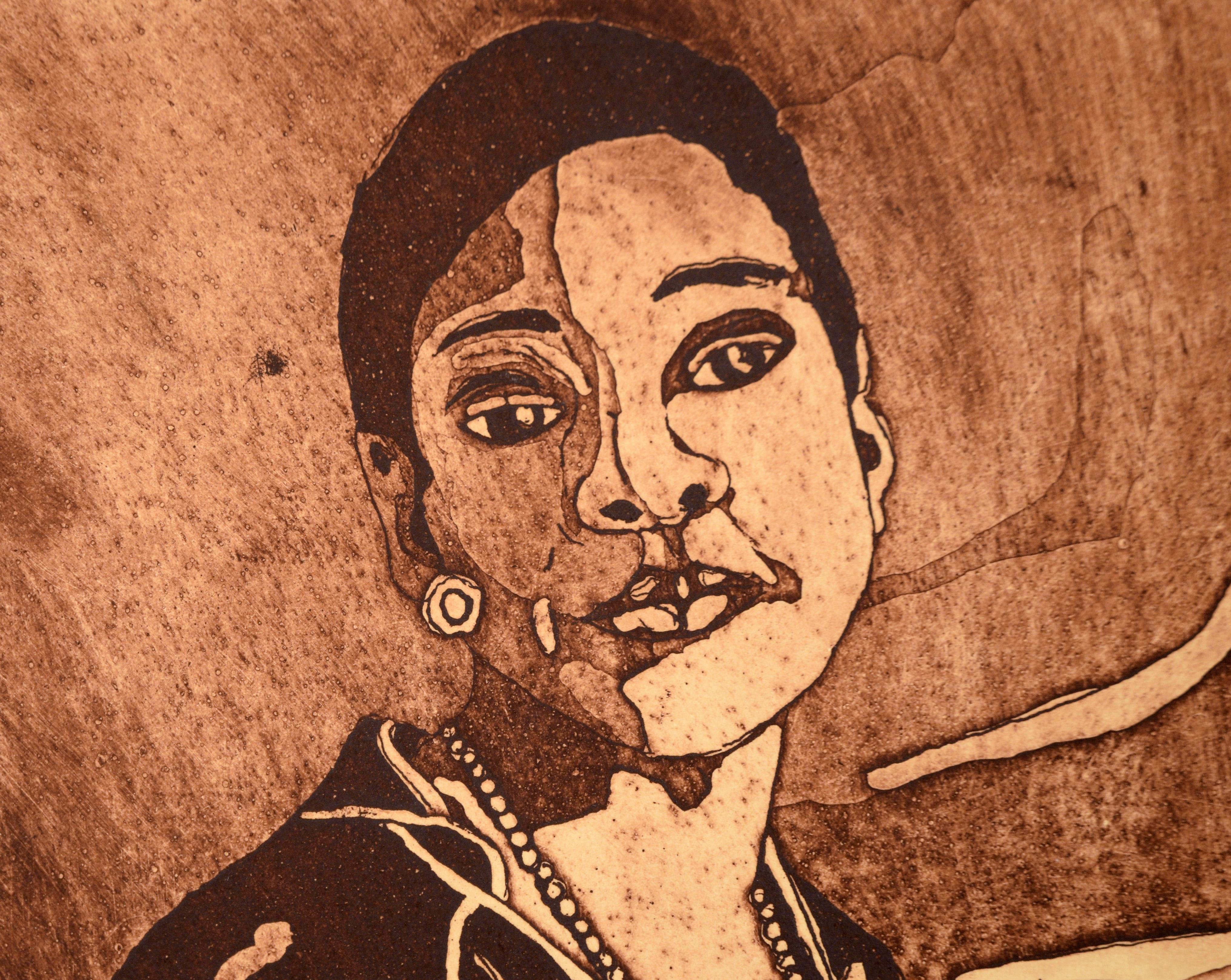 „Bessie Smith“ – Musiker-Porträt-Radierung auf Papier (A/P) – Print von Unknown