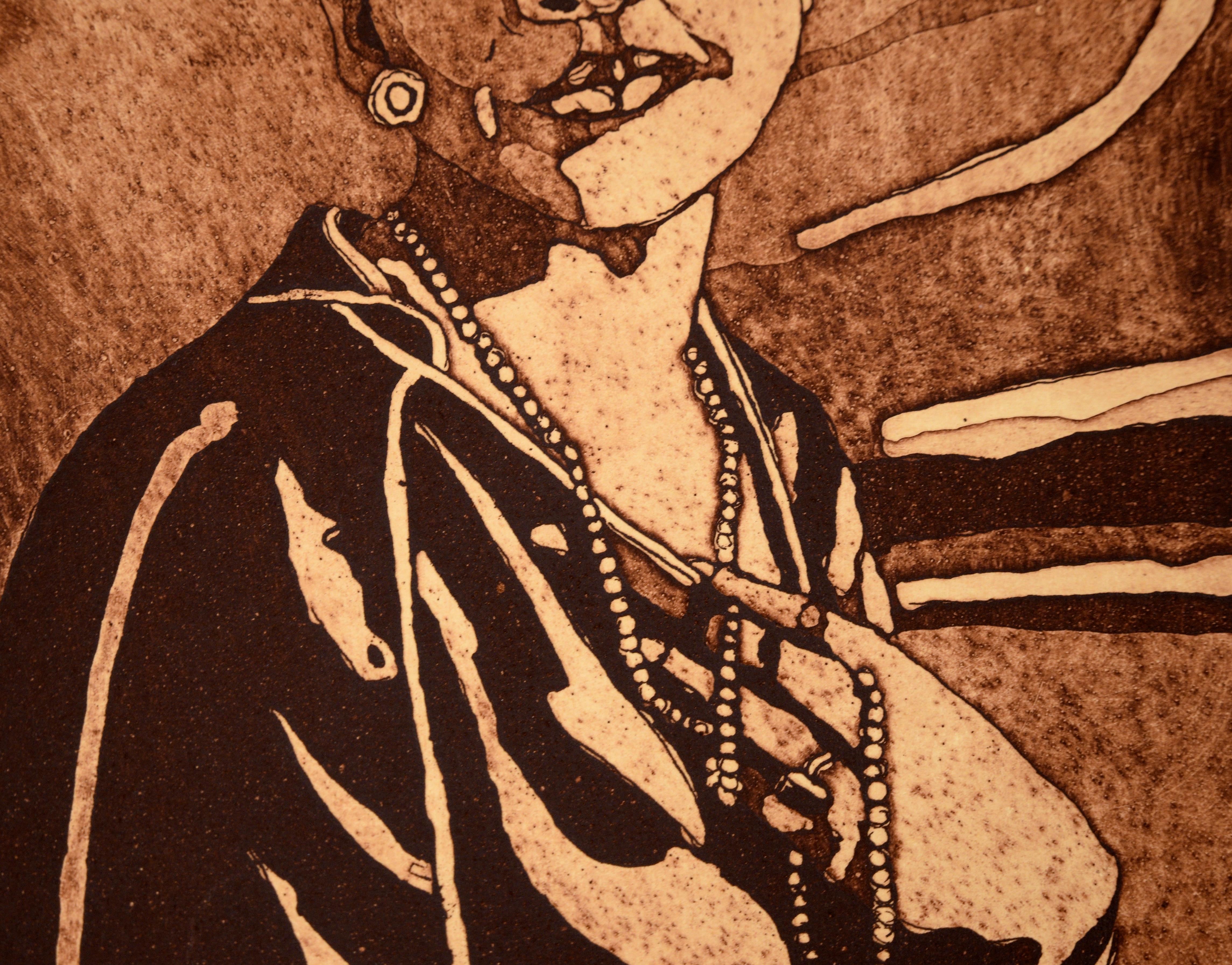 „Bessie Smith“ – Musiker-Porträt-Radierung auf Papier (A/P) (Moderne), Print, von Unknown
