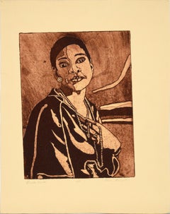 "Bessie Smith" - Musician's Portrait Etching on Paper (A/P)