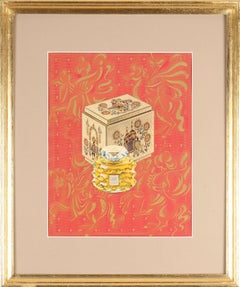 Bienaimé Parfums, Paris 1947 Stampa litografica su carta goffrata