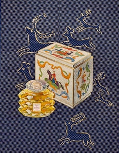 Bienaimé Parfums, Paris 1947 Lithograph Print on Embossed Paper