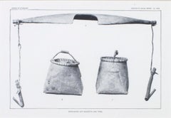 'Birchbark Sap Buckets and Yoke' original halftone print, Bureau of Ethnology