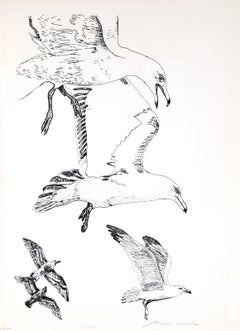 Pájaros, serigrafía moderna de Biagio Civale