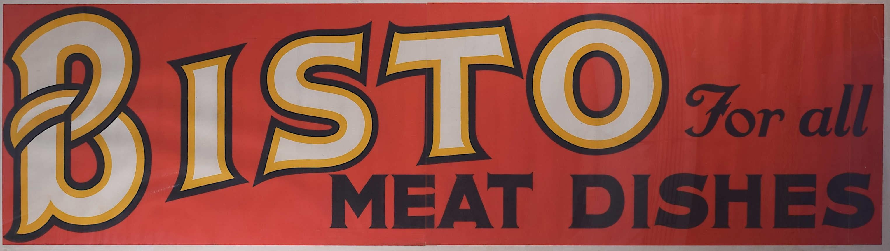 Affiche vintage originale «isto for all Meat Dishes », circa 1950 - Print de Unknown