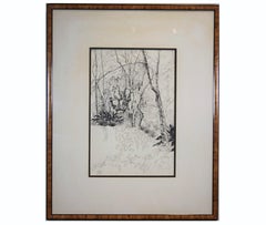 Black and White Forest Landscape