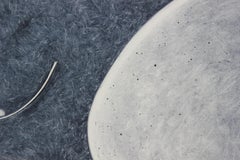 "Desnudo negro" Impresión figurativa minimalista Monotipo abstracto en blanco y negro