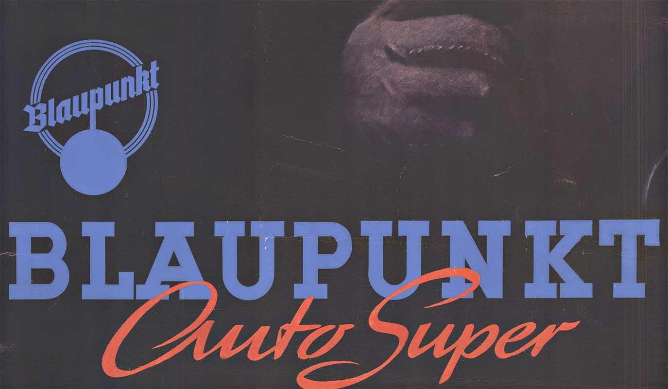 BLAUPUNKT Auto Super (visage de femme) original vintage poster - Réalisme américain Print par Unknown