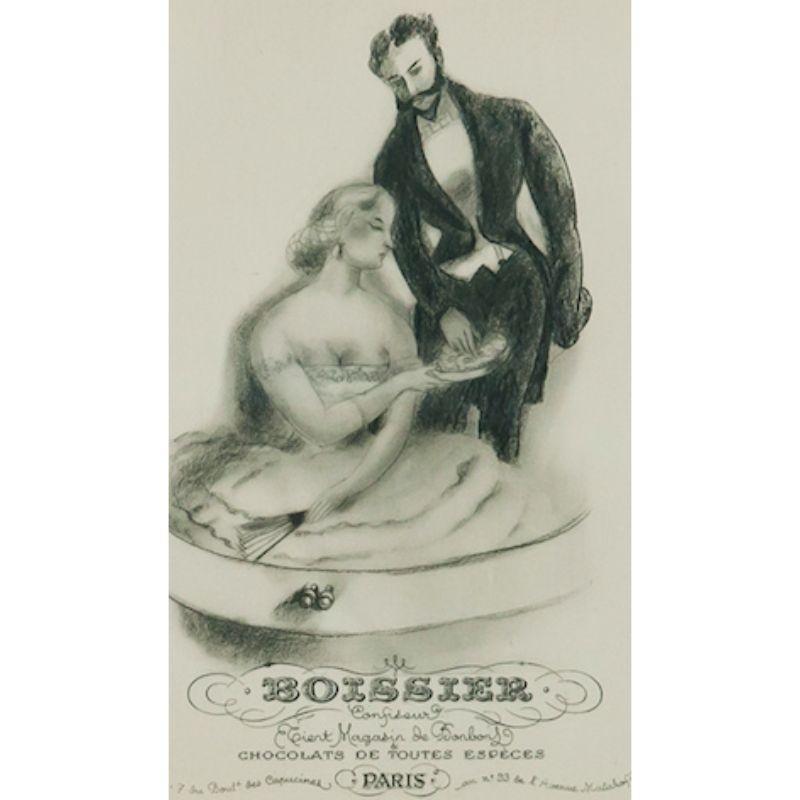 c1920s Parisien advert sheet promoting Boissier Confiseur Chocolats De Toutes Especes

Print Sz: 10 3/4