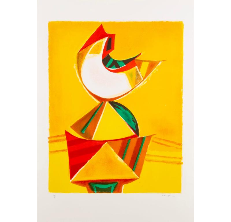 Abstract Print di Morris Kestleman - Bonjour(!) di Morris Kestelman, 1975